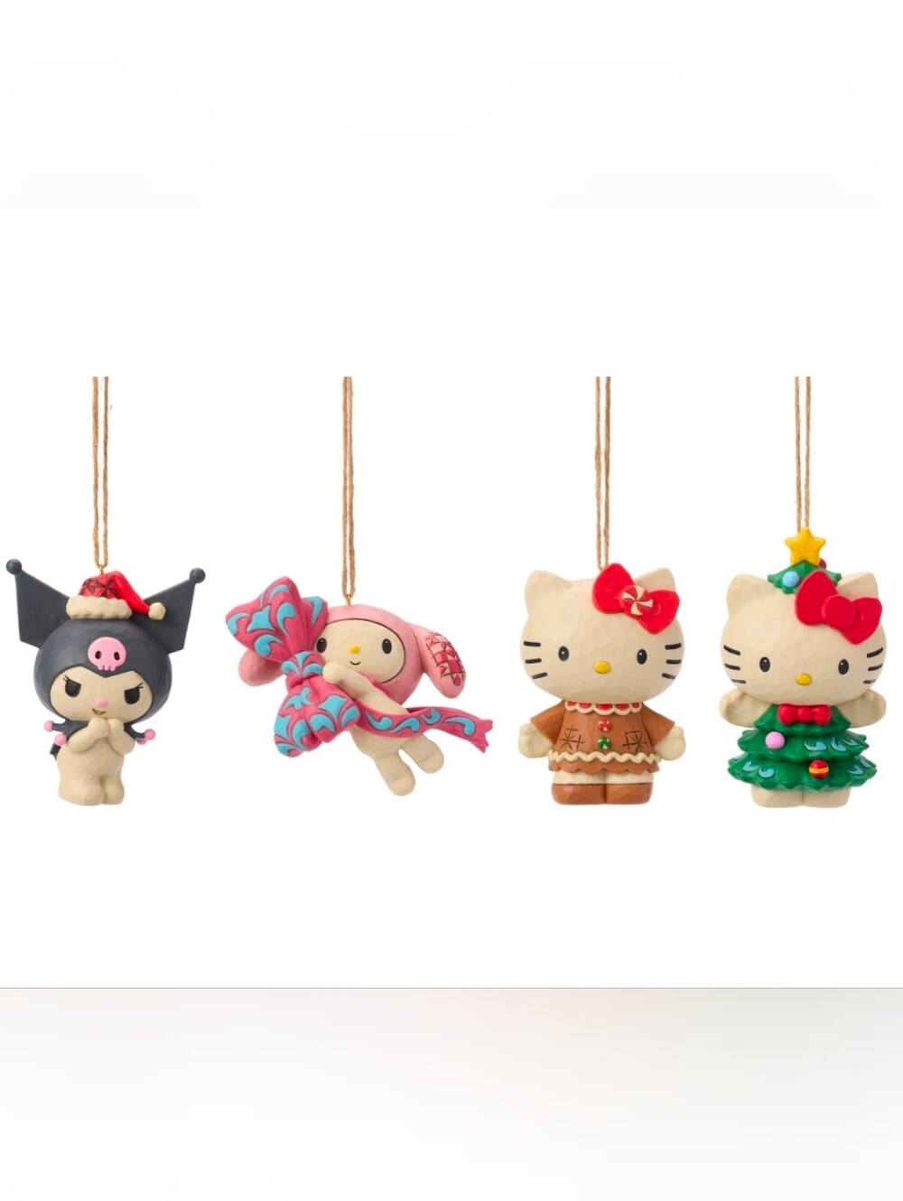 Hello Kitty Pink Jim Shore holiday ornaments